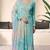 Aqua blue embroderied silk salwar suit
