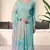 Aqua blue embroderied silk salwar suit