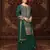 Dark green premium embroidered chinon semi stitched salwar suit