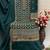 Dark green premium embroidered chinon semi stitched salwar suit