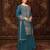 Teal  embroidered chinon salwar suit