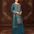 Teal  embroidered chinon salwar suit