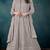 Grey heavy faux georgette semi stitched suit with embroidered sequence work