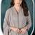 Grey heavy faux georgette semi stitched suit with embroidered sequence work