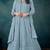 Sky blue heavy faux georgette suit with embroidered sequence work