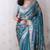 soft tussar silk blend nature printed zari woven saree