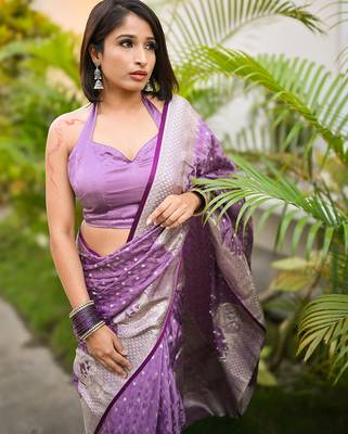 banarasi satin silk blend zari woven saree 1