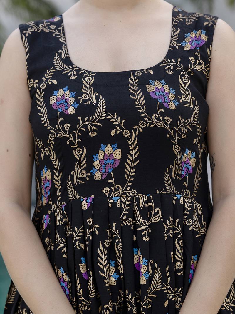 Women's Gorgeous Printed Muslin Fabric Flared Kurta Pant and Dupatta Set