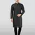 black embroidered kurta with black pyjama - beaded wedding set