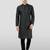 Vastramay men's black embroidered kurta with black pyjama - beaded wedding set