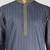 Vastramay men's navy blue nike cotton kurta - thread embroidered wedding summer