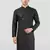 black zudio emboss silk kurta - bead mirror embroidered wedding ethnic