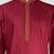 Vastramay men's maroon nike cotton kurta - thread embroidered wedding summer ethnic