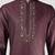 Vastramay men's wine zudio emboss silk kurta - bead mirror embroidered wedding ethnic