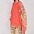 Peach cotton blend printed ready to wear patiala salwar suit