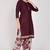 Wine cotton blend printed ready to wear patiala salwar suit