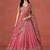 pink GEORGETTE sequin ZARI EMBROIDERED LEHENGA CHOLI