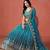 TURQUOISE GEORGETTE SEQUINS ZARI EMBROIDERED LEHENGA CHOLI