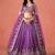 PURPLE GEORGETTE SEQUINS ZARI EMBROIDERED LEHENGA CHOLI