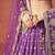 PURPLE GEORGETTE SEQUINS ZARI EMBROIDERED LEHENGA CHOLI