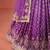 PURPLE GEORGETTE SEQUINS ZARI EMBROIDERED LEHENGA CHOLI