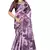 Purple color orgenza digitial printed with zircon work saree and blouse