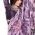 Purple color orgenza digitial printed with zircon work saree and blouse