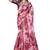 Pink color orgenza digitial printed with zircon work saree and blouse