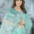Sky blue color resham codding sequence embroidered stylish saree with un-stitched blouse