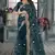 Blue color resham codding sequence embroidered stylish saree with un-stitched blouse