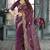Purple color resham codding sequence embroidered stylish saree with un-stitched blouse