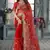 Red color resham codding sequence embroidered stylish saree with un-stitched blouse