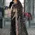 Black color resham codding sequence embroidered stylish saree with un-stitched blouse