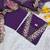 Purple rayon embroidery sequin kurti pant dupatta set stitched