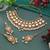 White color back side meena work kundan necklace set