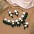 Green color back side meena work kundan necklace set