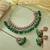 Green color kundan necklace set