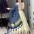 Neavy-Blue Color Rich Embroidery Work  Cotton Lehenga With Fully Stitched Blouse