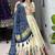 Neavy-Blue Color Rich Embroidery Work  Cotton Lehenga With Fully Stitched Blouse