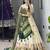 Green Color Rich Embroidery Work Cotton Lehenga With Fully Stitched Blouse