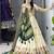 Green Color Rich Embroidery Work Cotton Lehenga With Fully Stitched Blouse