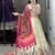 Pink Color Rich Embroidery Work Cotton Lehenga With Fully Stitched Blouse