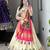 Pink Color Rich Embroidery Work Cotton Lehenga With Fully Stitched Blouse