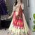 Pink Color Rich Embroidery Work Cotton Lehenga With Fully Stitched Blouse
