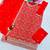 Red embroidered georgette semi-stitched palazzo style salwar suit