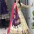 Purple Color Rich Embroidery Work Cotton Lehenga With Fully Stitched Blouse