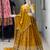 Mustard Color  Beads Embroidery Work With Sequence Fendy Satin Lehenga With Un-Stitched Blouse