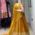 Mustard Color  Beads Embroidery Work With Sequence Fendy Satin Lehenga With Un-Stitched Blouse