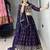 Purple Color  Beads Embroidery Work With Sequence Fendy Satin Lehenga With Un-Stitched Blouse
