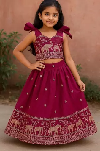 Ranipink soft pure cosmos with sequence embrodiery work pattu pavadai set